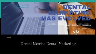 Dental Metrics Dental Marketing
 