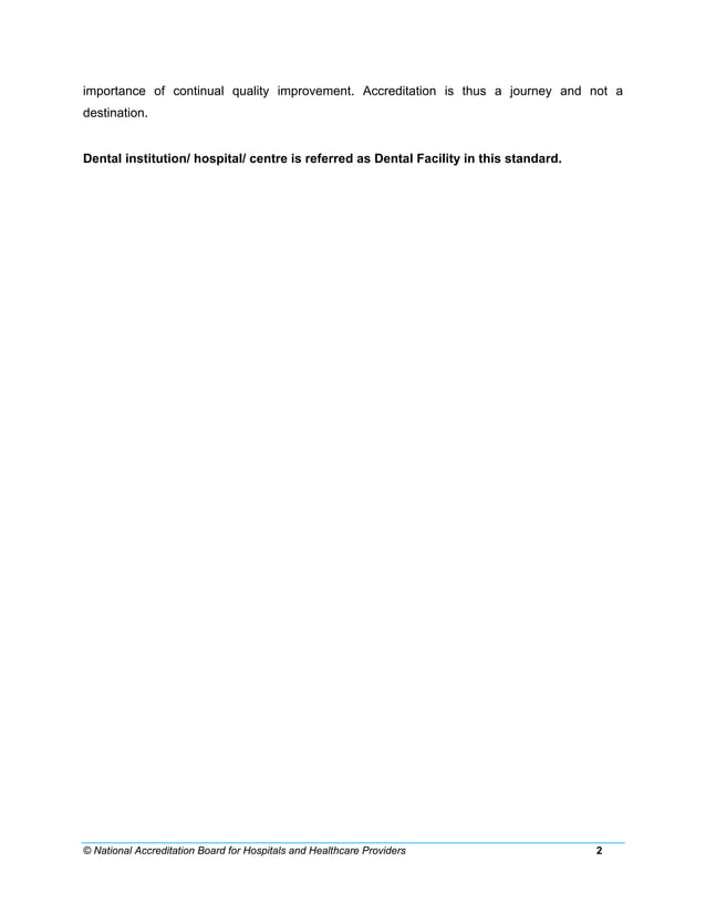 NABH Dental Standards PDF