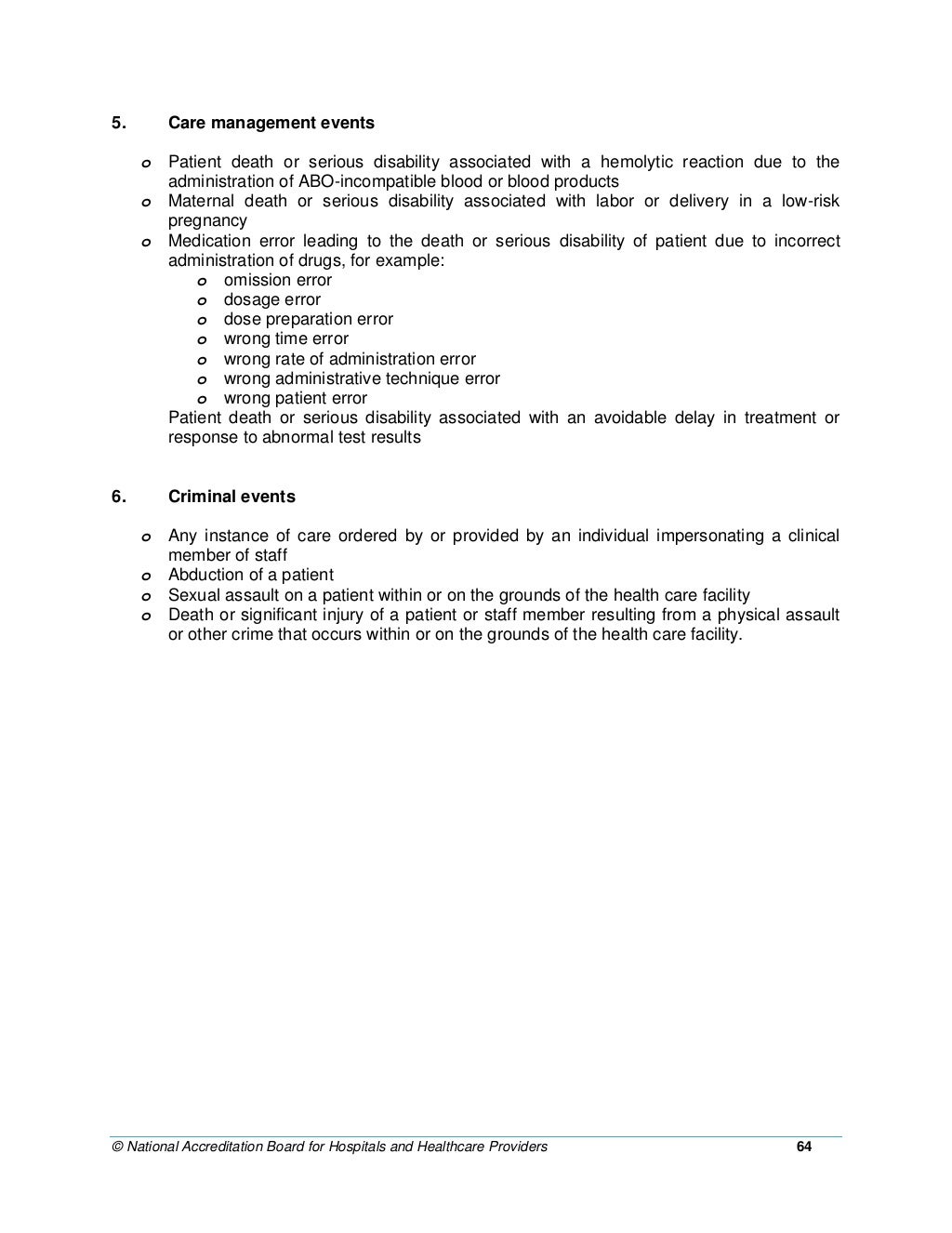 NABH Dental Standards