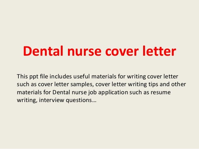 dental nurse cover letter