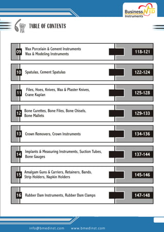 Dental Restorative Instruments Chart.pdf Dental and Orthodontic Instruments Catalogue | PDF