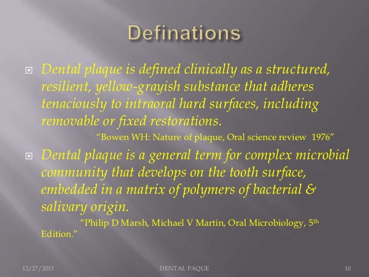 Dental plaque 1