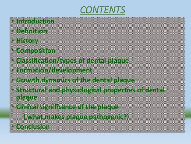 Dental plaque