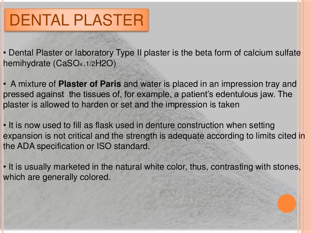 DENTAL PLASTER