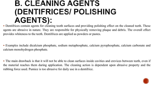 Dental products, fluoride, dental decay, anticaries agent | PPTX | Oral ...