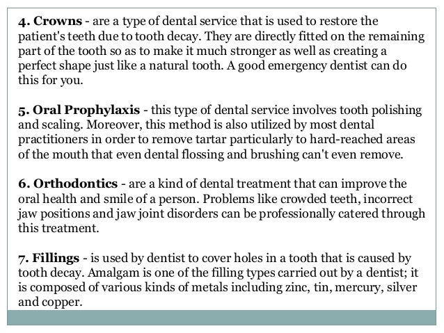 types of dentists
