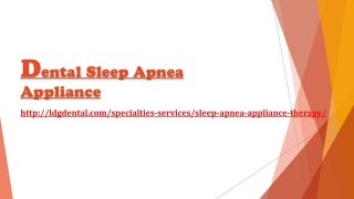 Dental sleep apnea appliance