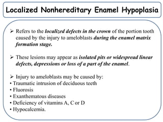 Sharp Linear Defect Tooth Dental tooth nomenclature | PPTX