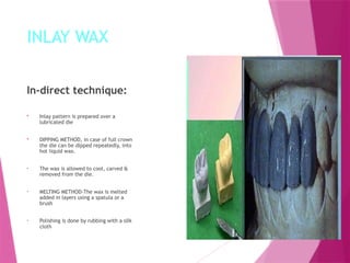various types of DENTAL WAXES used in dentistry | PPTX