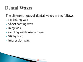 a lecture presentation on DENTAL WAXES (1).pdf