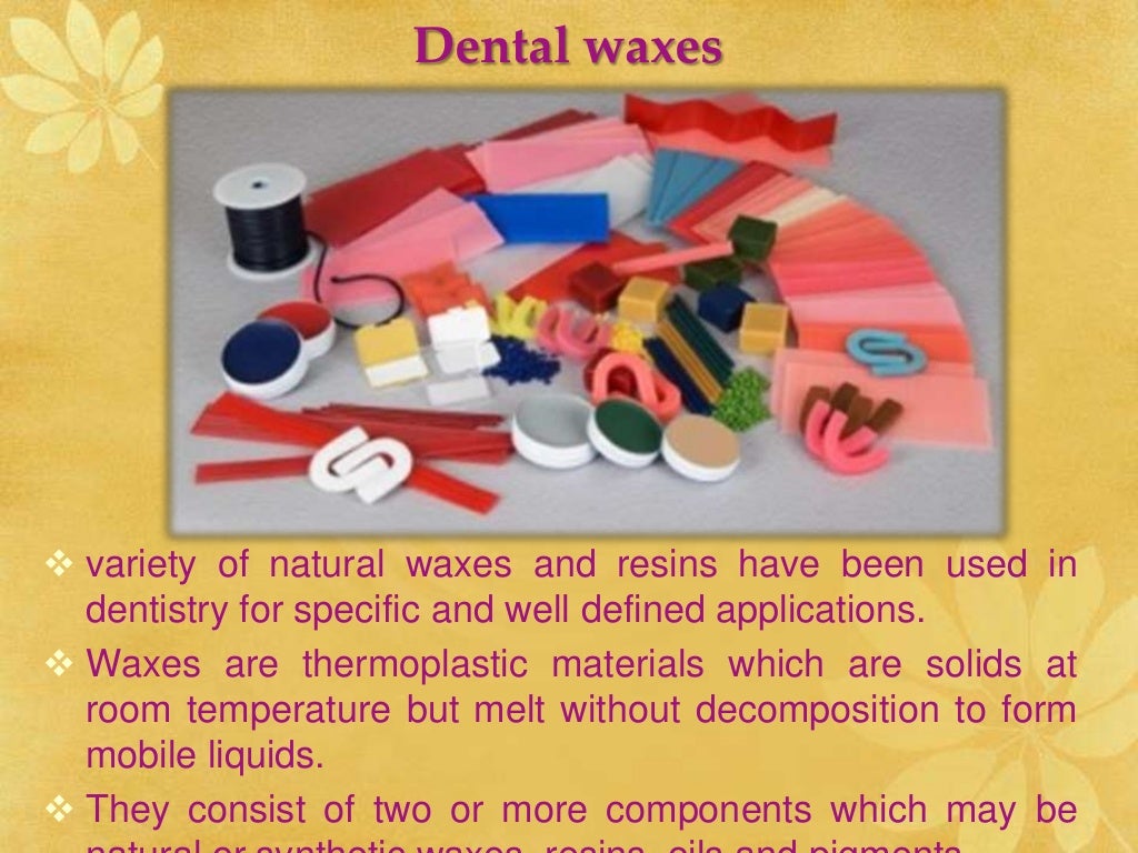 Dental waxes\dental materials ppt
