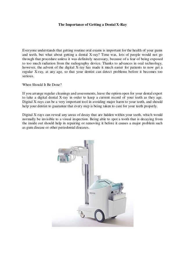 Dental x ray machine