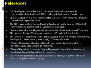 dentinalhypersensitivity, classification and material used | PPTX