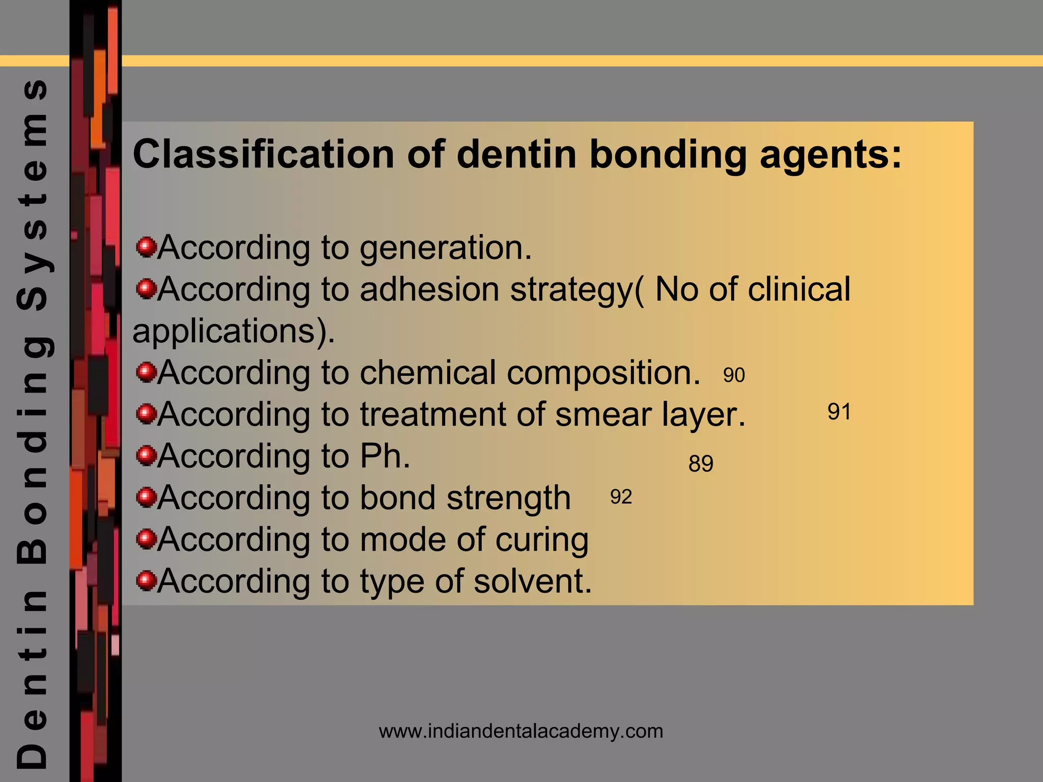 Dentin bonding systems / dental implant courses PPT