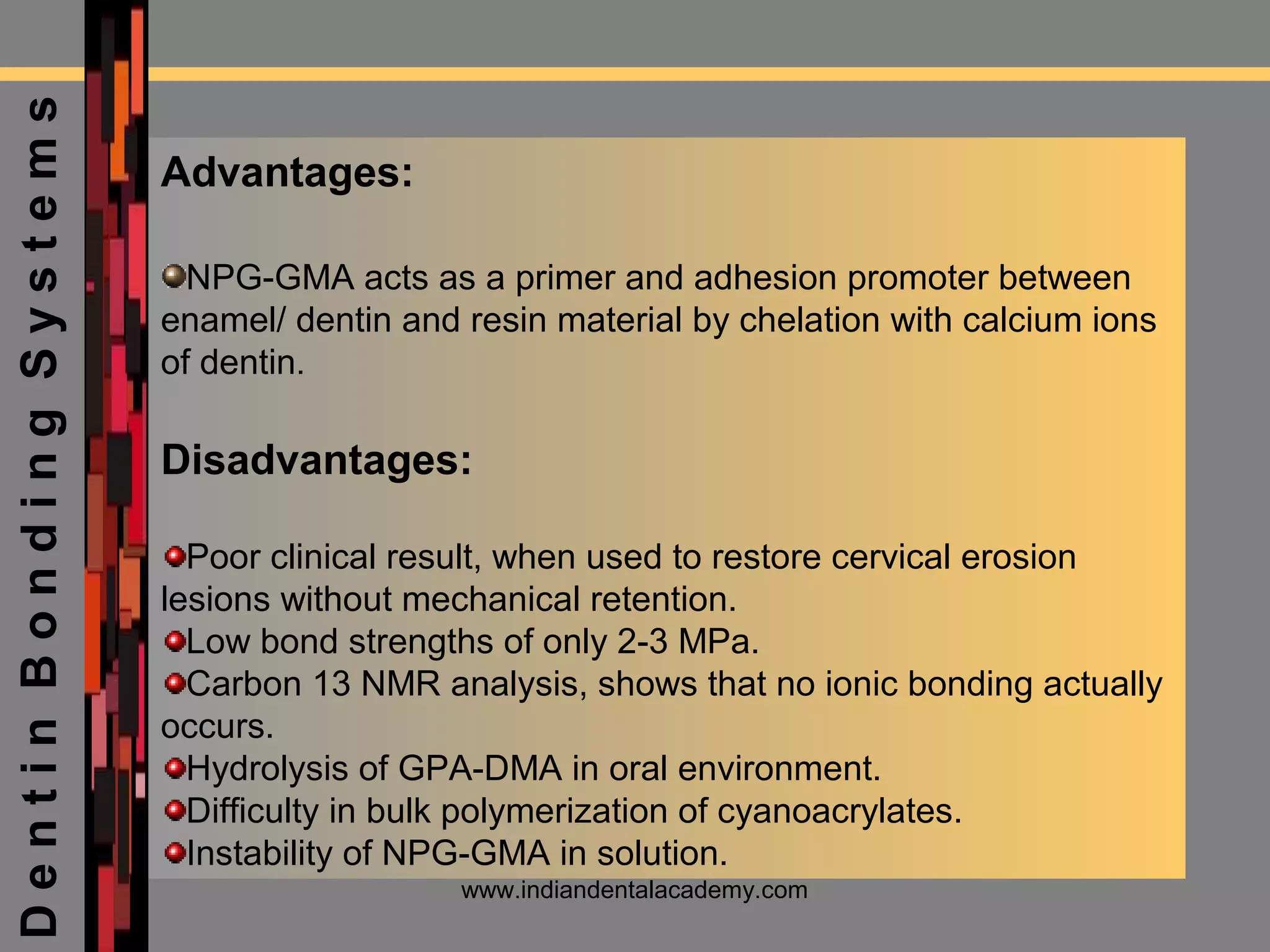 Dentin bonding systems / dental implant courses PPT