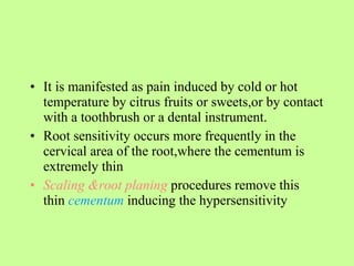 Dentin hypersensitivity final | PPT