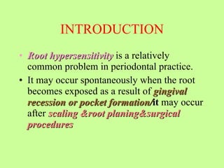 Dentin hypersensitivity final | PPT