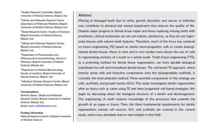 Dentin regeneration based on tooth tissue engineering: A review | PPTX