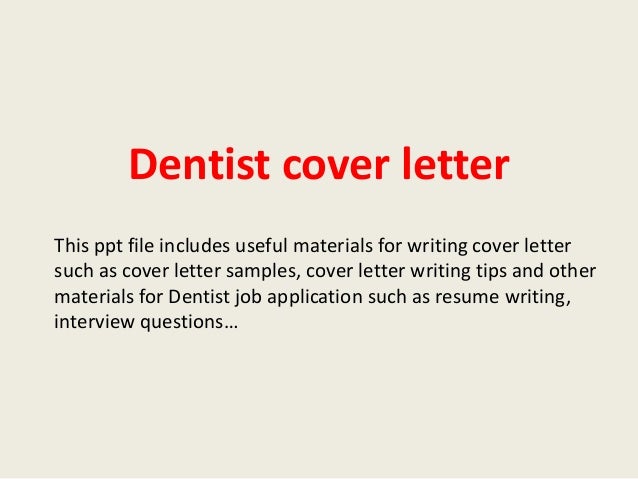 dentist cover letters