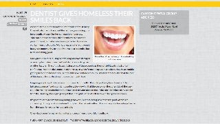Dentist Gives Homeless Their Smiles Back