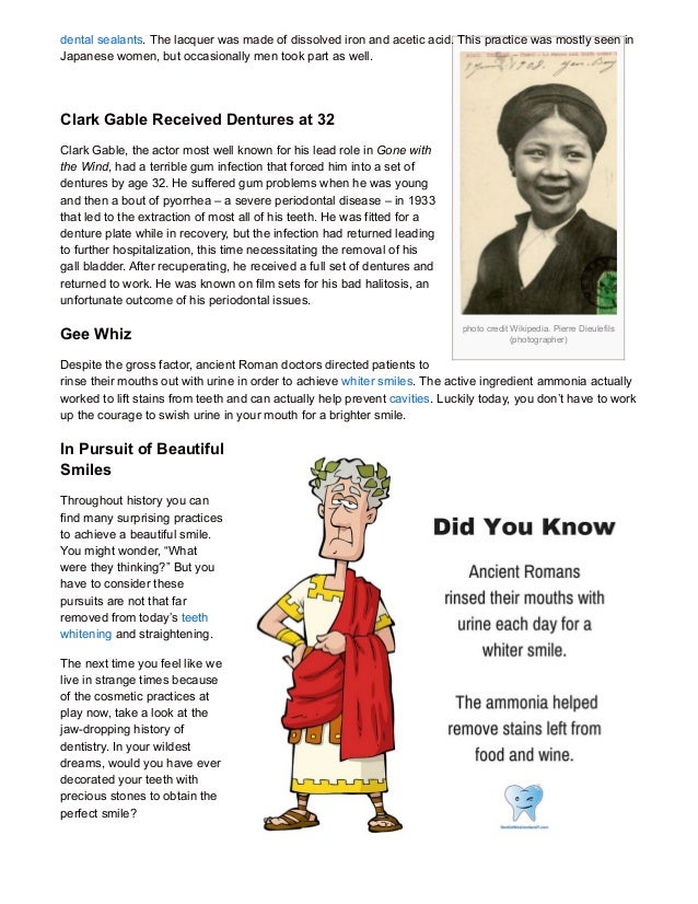 Jaw Dropping Historical Facts About Dentistry And Dental Health Part