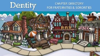 CHAPTER DIRECTORY
FOR FRATERNITIES & SORORITIES
 