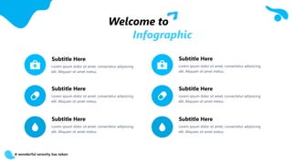 A wonderful serenity has taken
Welcome to
Infographic
Lorem ipsum dolor sit amet, consectetur adipiscing
elit. Aliquam sit amet metus.
Subtitle Here
Lorem ipsum dolor sit amet, consectetur adipiscing
elit. Aliquam sit amet metus.
Subtitle Here
Lorem ipsum dolor sit amet, consectetur adipiscing
elit. Aliquam sit amet metus.
Subtitle Here
Lorem ipsum dolor sit amet, consectetur adipiscing
elit. Aliquam sit amet metus.
Subtitle Here
Lorem ipsum dolor sit amet, consectetur adipiscing
elit. Aliquam sit amet metus.
Subtitle Here
Lorem ipsum dolor sit amet, consectetur adipiscing
elit. Aliquam sit amet metus.
Subtitle Here
 