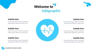 A wonderful serenity has taken
Welcome to
Infographic
Lorem ipsum dolor sit amet, consectetur
adipiscing elit. Aliquam sit amet metus.
Subtitle Here
Lorem ipsum dolor sit amet, consectetur
adipiscing elit. Aliquam sit amet metus.
Subtitle Here
Lorem ipsum dolor sit amet, consectetur
adipiscing elit. Aliquam sit amet metus.
Subtitle Here
Lorem ipsum dolor sit amet, consectetur
adipiscing elit. Aliquam sit amet metus.
Subtitle Here
Lorem ipsum dolor sit amet, consectetur
adipiscing elit. Aliquam sit amet metus.
Subtitle Here
Lorem ipsum dolor sit amet, consectetur
adipiscing elit. Aliquam sit amet metus.
Subtitle Here
 