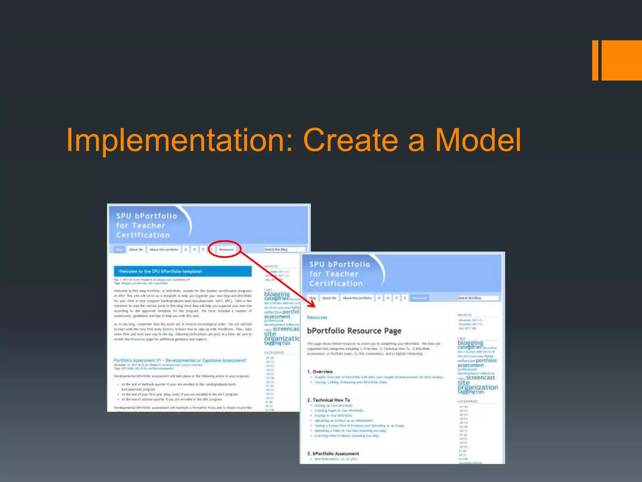 Implementation: Create a Model
 