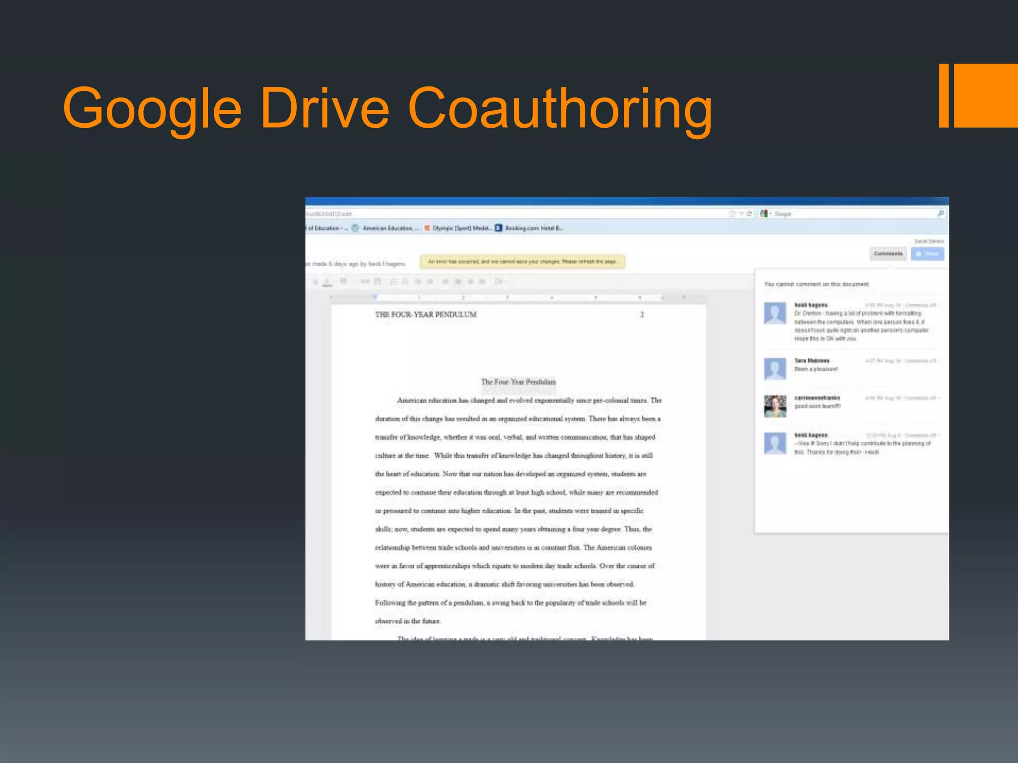 Google Drive Coauthoring
 