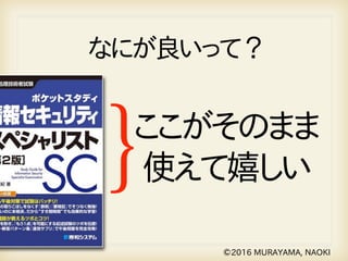 なにが良いって？
}ここがそのまま
使えて嬉しい
©2016 MURAYAMA, NAOKI
 