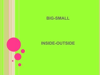 BIG-SMALL




INSIDE-OUTSIDE
 