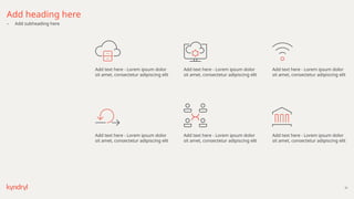 52
Add heading here
– Add subheading here
Add text here - Lorem ipsum dolor
sit amet, consectetur adipiscing elit
Add text here - Lorem ipsum dolor
sit amet, consectetur adipiscing elit
Add text here - Lorem ipsum dolor
sit amet, consectetur adipiscing elit
Add text here - Lorem ipsum dolor
sit amet, consectetur adipiscing elit
Add text here - Lorem ipsum dolor
sit amet, consectetur adipiscing elit
Add text here - Lorem ipsum dolor
sit amet, consectetur adipiscing elit
 