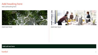 54
Add heading here
Add subheading here
Add text here Add text here
Add call out here
 