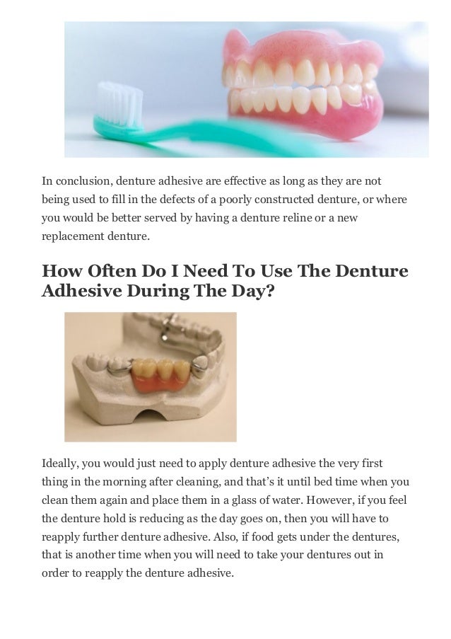 Denture Adhesive Reviews Dr Muzzafar Zaman