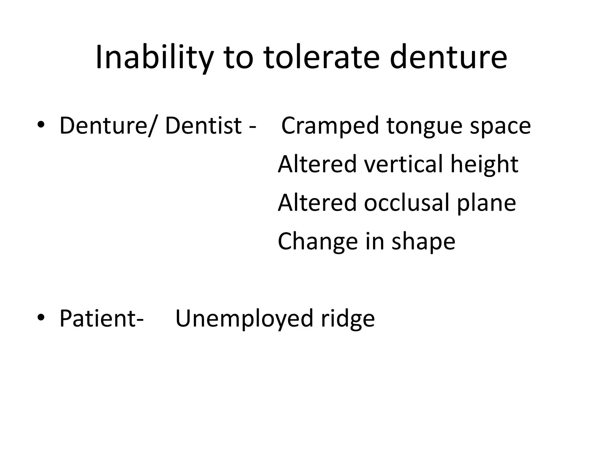 Denture complaints | PPTX