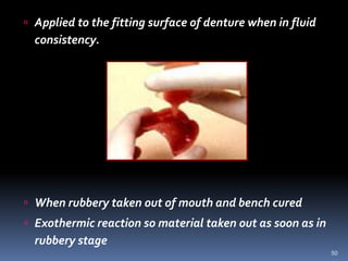 DENTURE RELINERS. Relining rebasing tissue conditioner | PPT