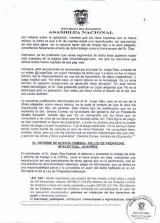 Denuncia a Glas Espinel