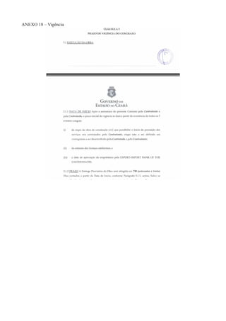 ANEXO 18 – Vigência
 