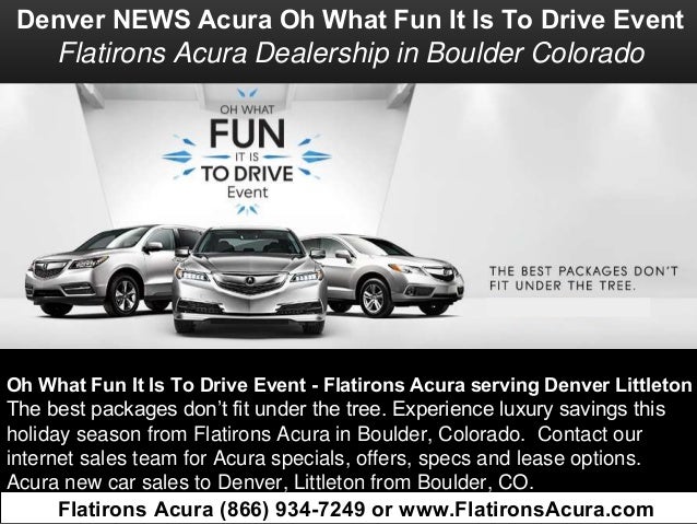 Acura Dealership Denver >> Denver News L Acura Oh What Fun It Is To Drive Event Near Littleton Acura Dealership Denver >> Denver News L Acura Oh What Fun It Is To Drive Event Near Littleton