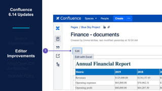 Confluence
6.14 Updates
Search
Improvements
Editor
Improvements
AdoptOpenJDK
Jre Bundled
Number PDFs
 