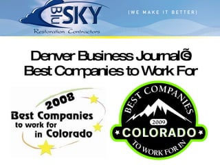 Denver Business Journal’s Best Companies to Work For 