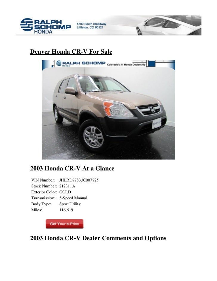 Ralph Schomp Honda >> Denver Honda Cr V Ralph Schomp Honda >> Denver Honda Cr V