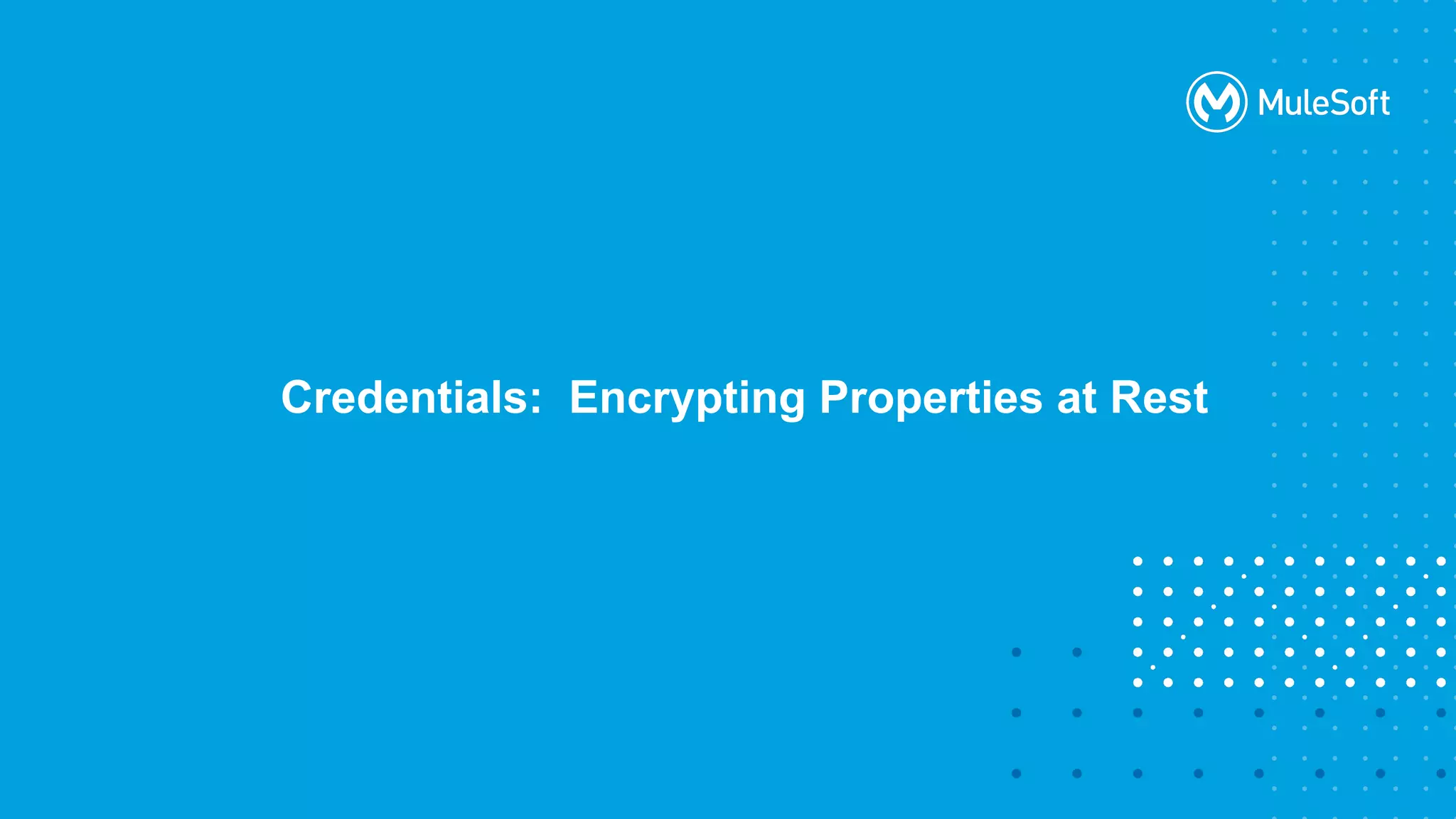 Credentials: Encrypting Properties at Rest
 