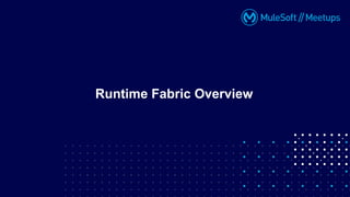Runtime Fabric Overview
 