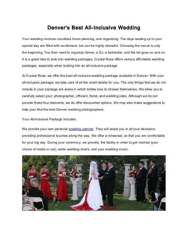 Denver S Best All Inclusive Wedding