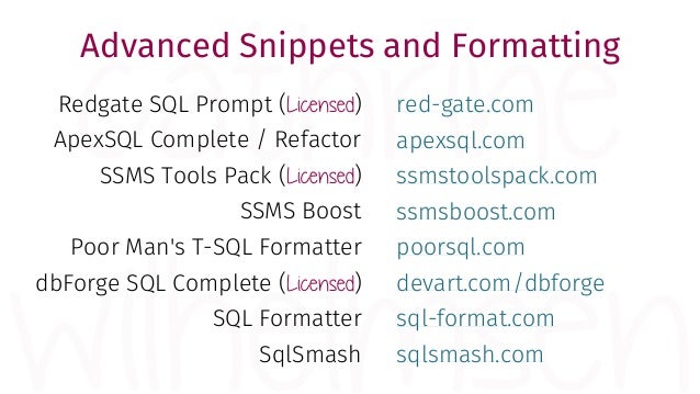 theres a shortcut for that ssms tips and tricks denver sql poor sql format