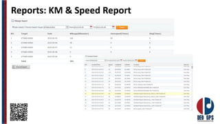 Reports: KM & Speed Report
 