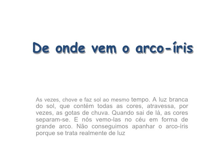 De Onde Vem O Arco íRis