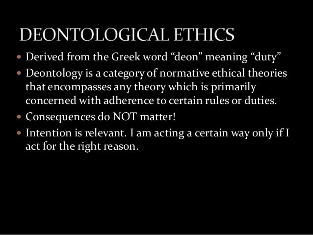 Deontology Intro